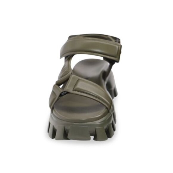 Prada Chunky Sandals in Olive Green Leather - Size 39 - Picture 2 of 10